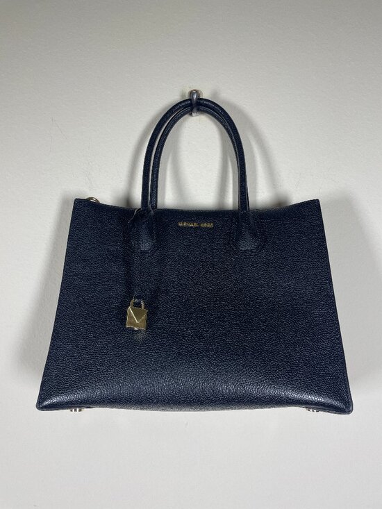 Michael Kors Handbags - Michael Kors Black Pebble Leather Tote Bag with Duster 12" x 10" Excellent!